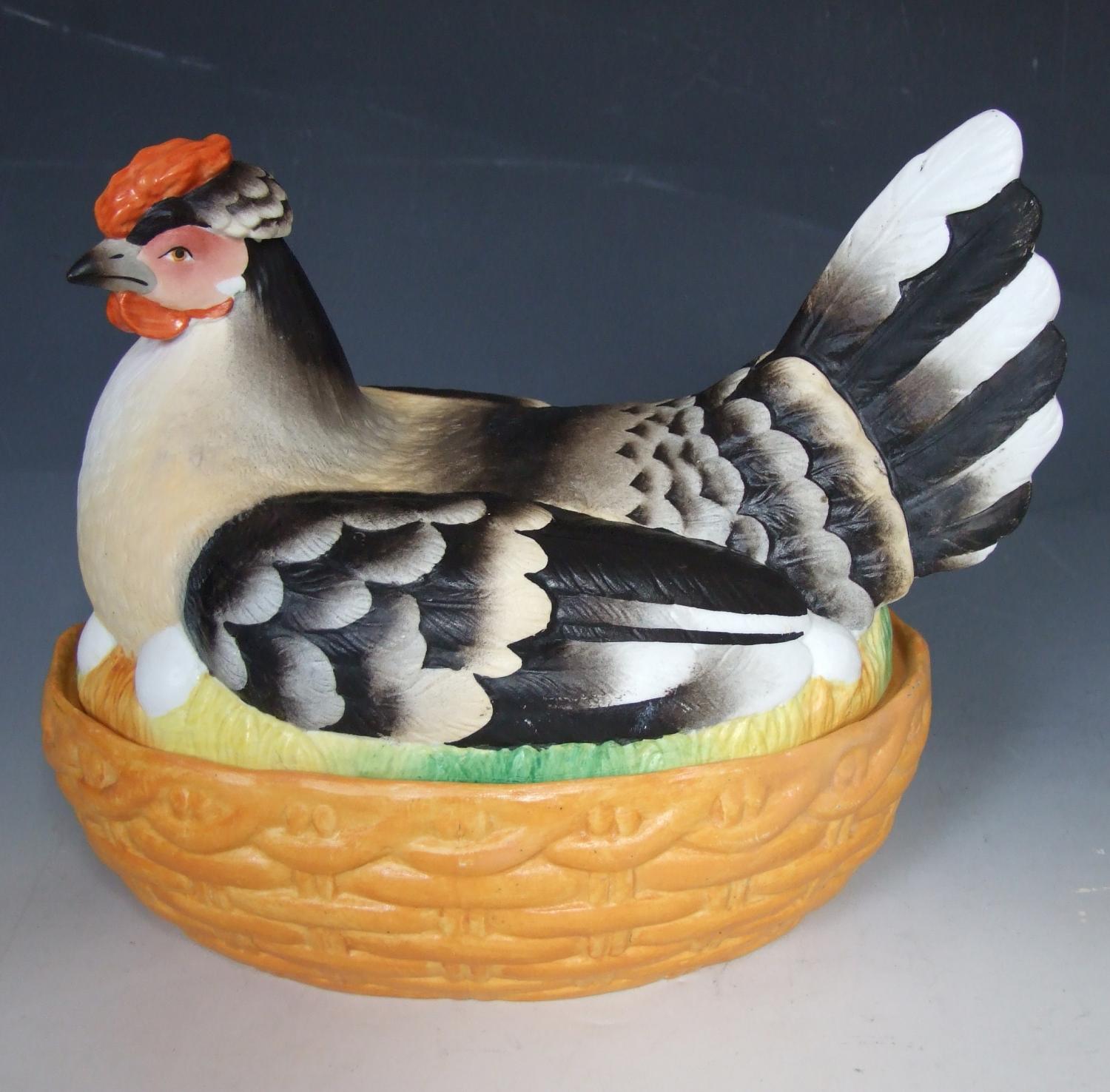 French bisque hen on nest tureen