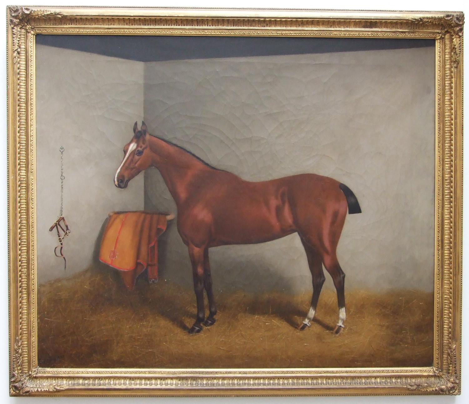 19thC English oil horse portrait
