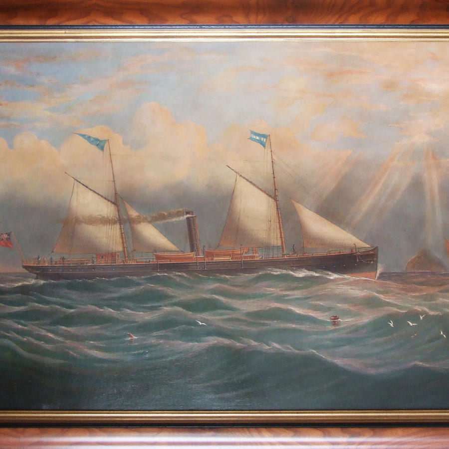 Oil painting of S.S. The Queen