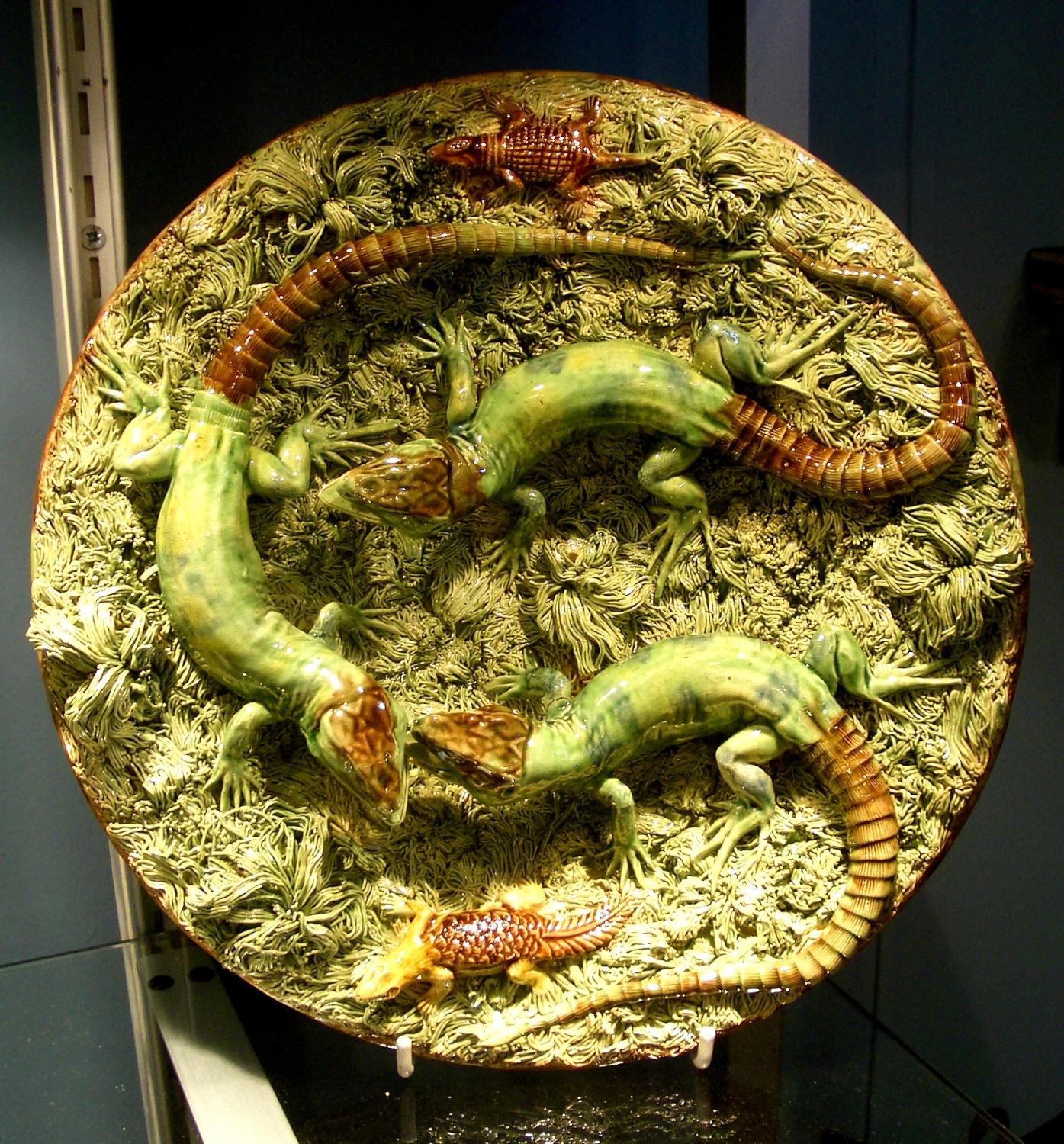 Palissy lizard plate