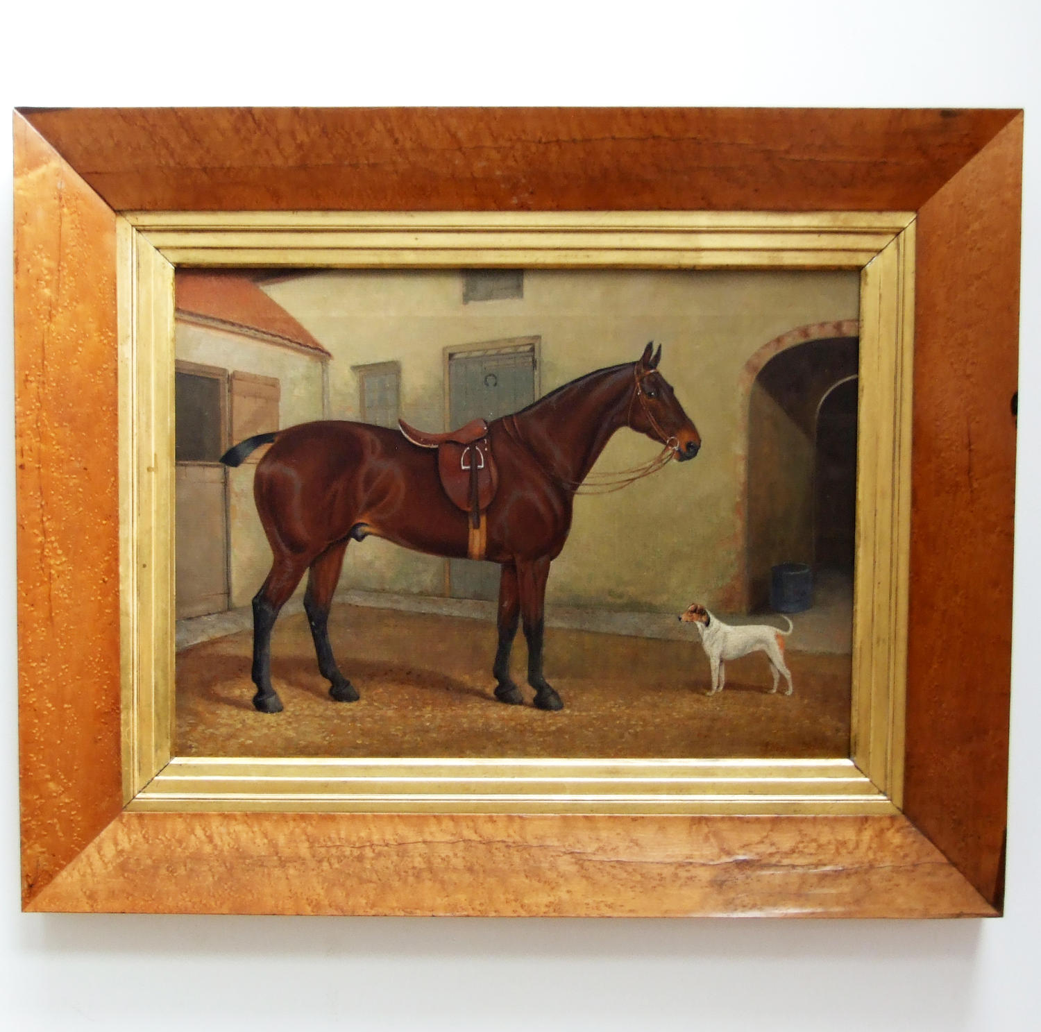 Fine oil horse portrait by Alfred Moginie-Bryant