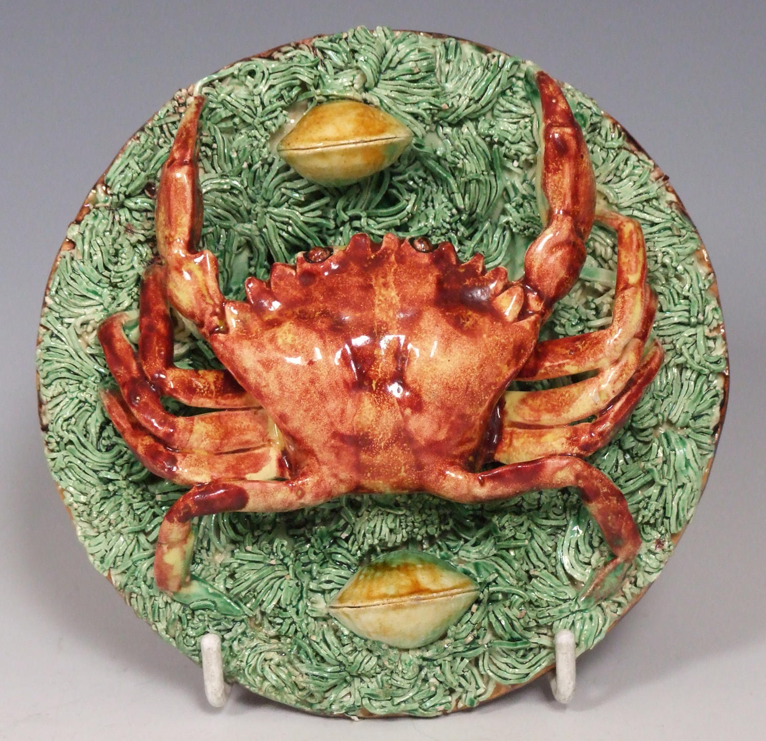Rare Portuguese Palissy small crab plate