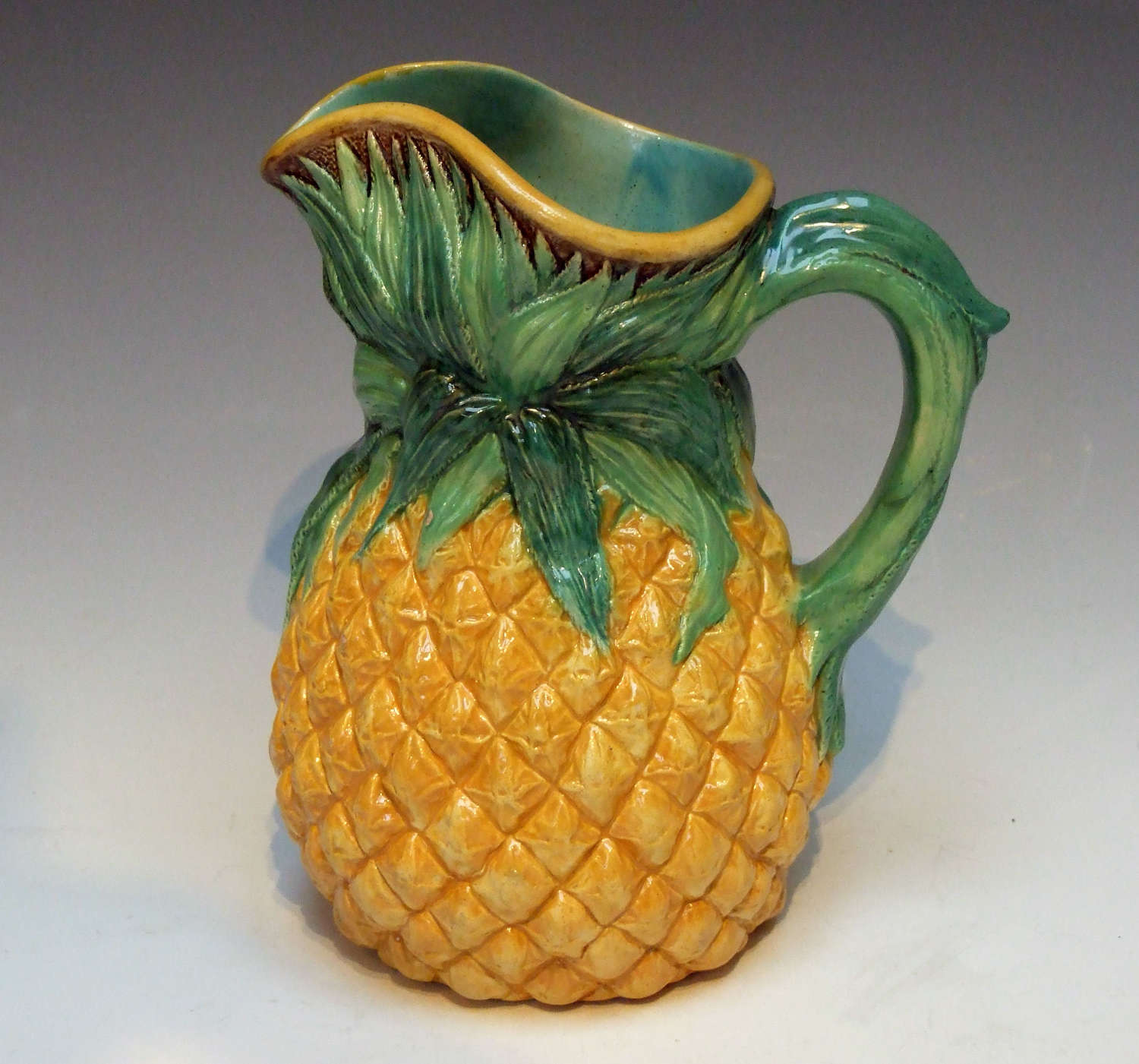Rare Copeland majolica pineapple pitcher (1of3)