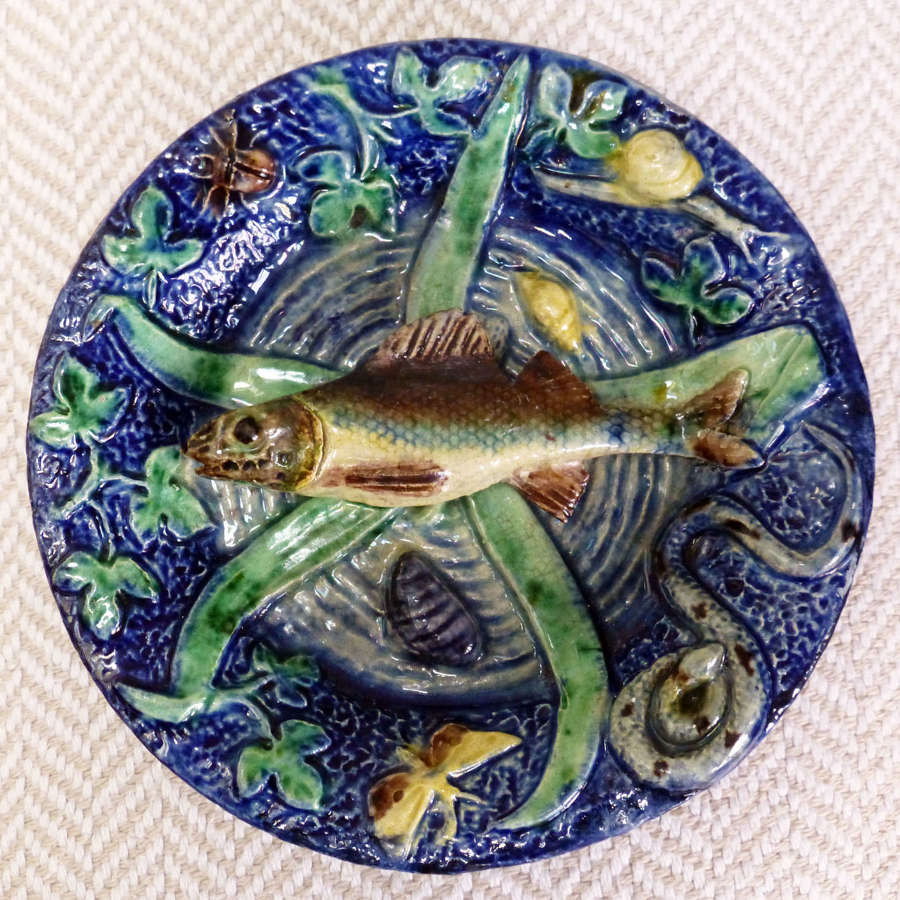 Miniature Thomas Sergent Palissy fish dish